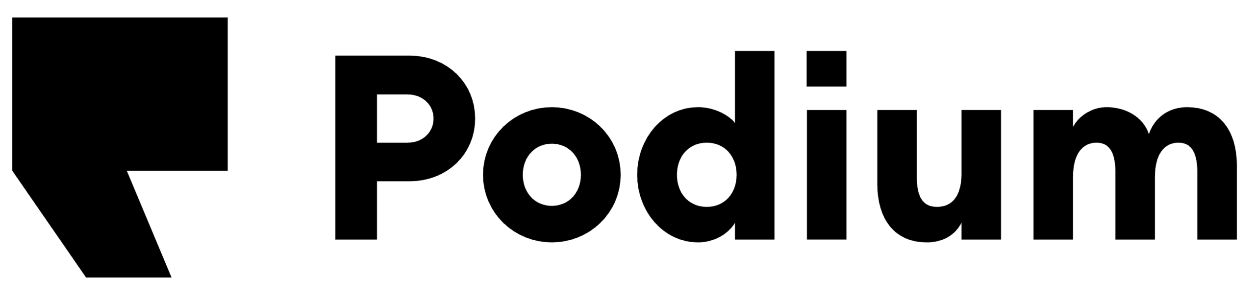 Podium logo, the brand wordmark shown on its own