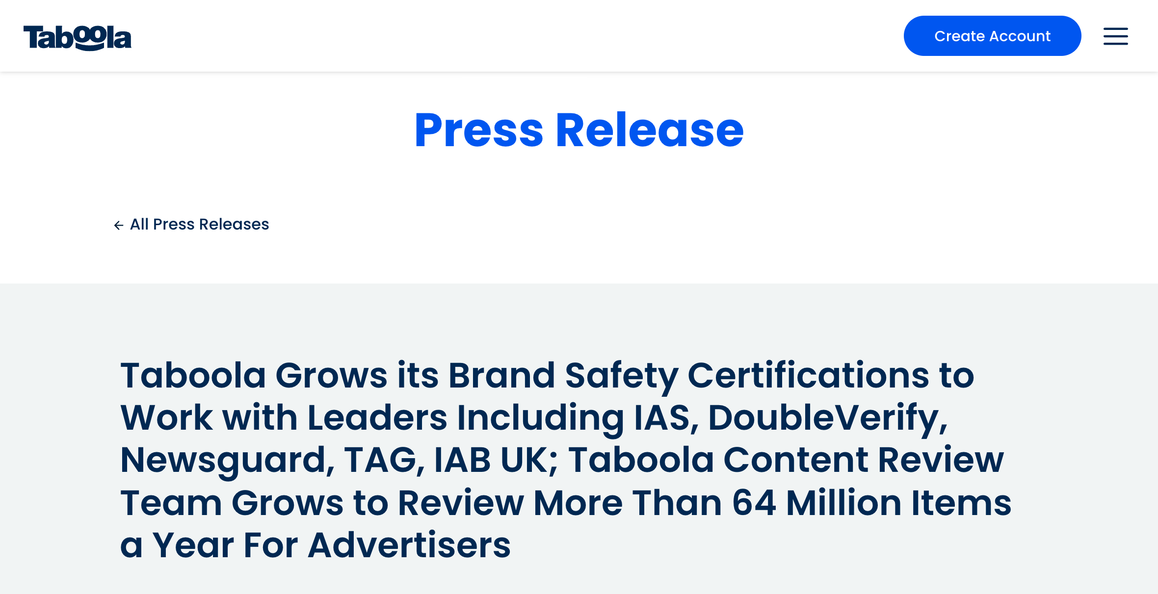 This view, shown for taboola ads integration security and data governance
